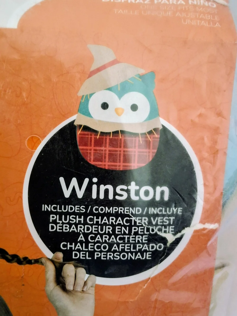 Squishmallows Winston Owl Kids Costume - Teal, Red & Cream